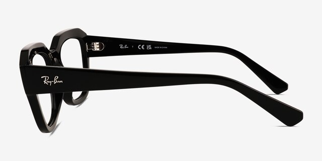 Ray-Ban RB7225 Leonid Black PlasticEyeglass Frames from EyeBuyDirect, Side View