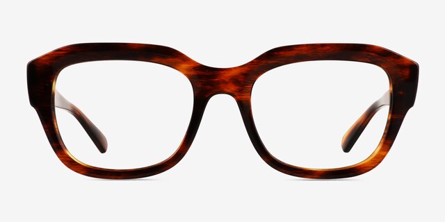 Ray-Ban RB7225 Leonid Striped Tortoise PlasticEyeglass Frames from EyeBuyDirect, Front View