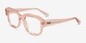 Ray-Ban RB7225 Leonid Transparent Pink PlasticEyeglass Frames from EyeBuyDirect, Angle View