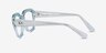 Ray-Ban RB7225 Leonid Transparent Blue PlasticEyeglass Frames from EyeBuyDirect, Side View