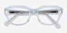 Ray-Ban RB7225 Leonid Transparent Blue PlasticEyeglass Frames from EyeBuyDirect, Closed View
