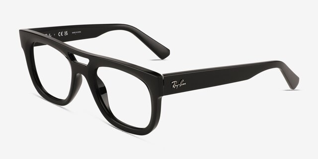 Ray-Ban RB7226 Phil Black PlasticEyeglass Frames from EyeBuyDirect, Angle View