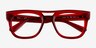 Ray-Ban RB7226 Phil Transparent Red PlasticEyeglass Frames from EyeBuyDirect, Closed View