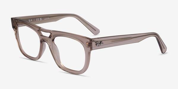 Clear Brown Ray-Ban RB7226 Phil -  Plastique Lunettes de vue