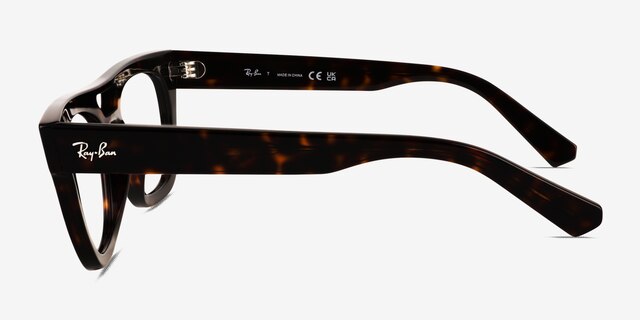 Ray-Ban RB7226 Phil Tortoise PlasticEyeglass Frames from EyeBuyDirect, Side View