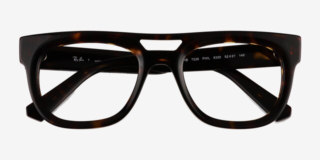Ray-Ban RB7226 Phil Tortoise PlasticEyeglass Frames from EyeBuyDirect, Closed View