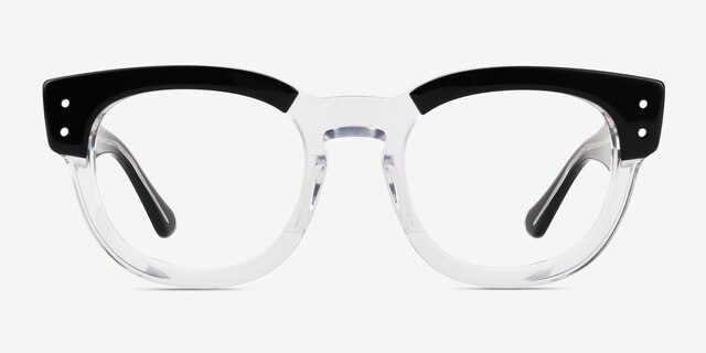 Ray-Ban RB0298V Mega Hawkeye Black Clear AcetateEyeglass Frames from EyeBuyDirect, Front View
