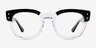 Ray-Ban RB0298V Mega Hawkeye Black Clear AcetateEyeglass Frames from EyeBuyDirect, Front View
