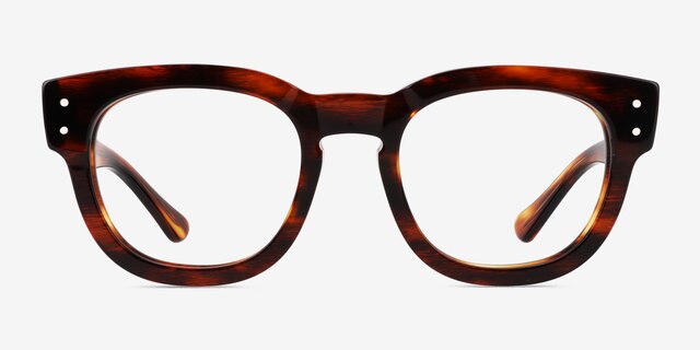 Ray-Ban RB0298V Mega Hawkeye Striped Tortoise AcetateEyeglass Frames from EyeBuyDirect, Front View