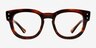 Ray-Ban RB0298V Mega Hawkeye Striped Tortoise AcetateEyeglass Frames from EyeBuyDirect, Front View
