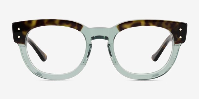 Ray-Ban RB0298V Mega Hawkeye Tortoise Transparent Green AcetateEyeglass Frames from EyeBuyDirect, Front View