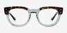 Ray-Ban RB0298V Mega Hawkeye Tortoise Transparent Green AcetateEyeglass Frames from EyeBuyDirect, Front View