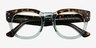 Ray-Ban RB0298V Mega Hawkeye Tortoise Transparent Green AcetateEyeglass Frames from EyeBuyDirect, Closed View