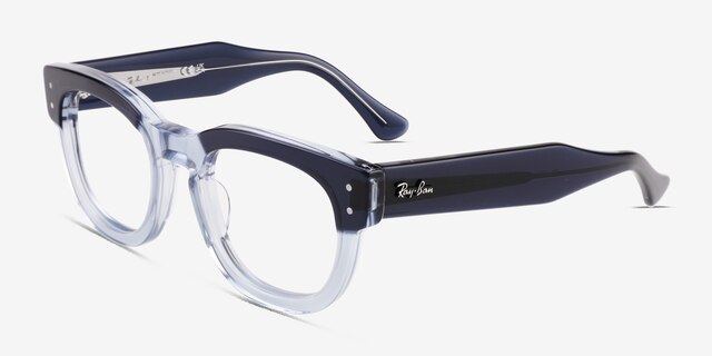 Ray-Ban RB0298V Mega Hawkeye Blue AcetateEyeglass Frames from EyeBuyDirect, Angle View