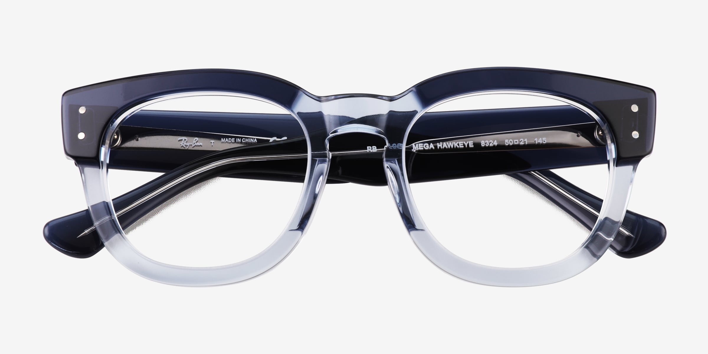 Ray-Ban RB0298V Mega Hawkeye - Square Blue Frame Eyeglasses