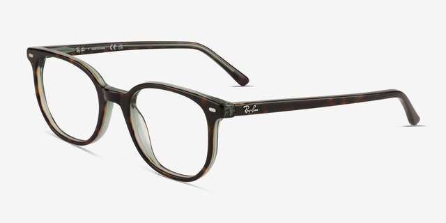 Ray-Ban RB5397 Elliot Tortoise AcetateEyeglass Frames from EyeBuyDirect, Angle View