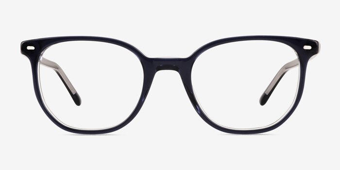 Ray-Ban RB5397 Elliot Transparent Dark Blue Acetate Eyeglass Frames from EyeBuyDirect