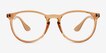Ray-Ban RB7046 Transparent Brown PlasticEyeglass Frames from EyeBuyDirect, Front View