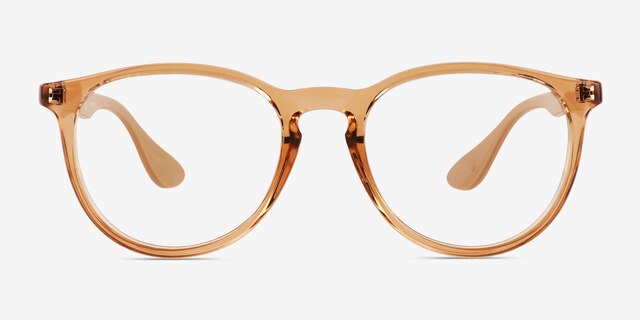 Ray-Ban RB7046 Transparent Brown PlasticEyeglass Frames from EyeBuyDirect, Front View