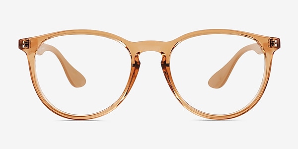 Ray-Ban RB7046 Transparent Brown Plastic Eyeglass Frames