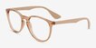 Ray-Ban RB7046 Transparent Brown PlasticEyeglass Frames from EyeBuyDirect, Angle View