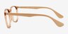 Ray-Ban RB7046 Transparent Brown PlasticEyeglass Frames from EyeBuyDirect, Side View