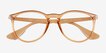 Ray-Ban RB7046 Transparent Brown PlasticEyeglass Frames from EyeBuyDirect, Closed View