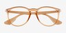 Ray-Ban RB7046 Transparent Brown PlasticEyeglass Frames from EyeBuyDirect, Closed View
