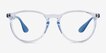Ray-Ban RB7046 Transparent Light Blue PlasticEyeglass Frames from EyeBuyDirect, Front View