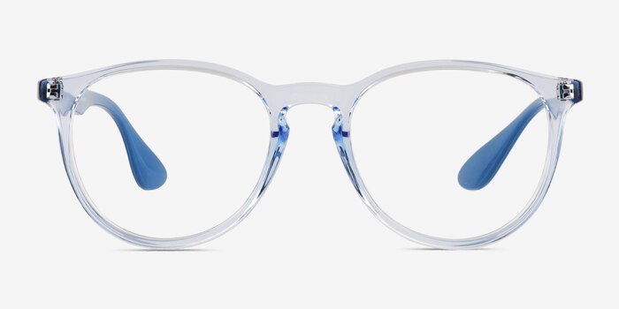 Ray-Ban RB7046 Transparent Light Blue Plastic Eyeglass Frames from EyeBuyDirect
