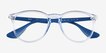 Ray-Ban RB7046 Transparent Light Blue PlasticEyeglass Frames from EyeBuyDirect, Closed View