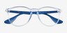 Ray-Ban RB7046 Transparent Light Blue PlasticEyeglass Frames from EyeBuyDirect, Closed View