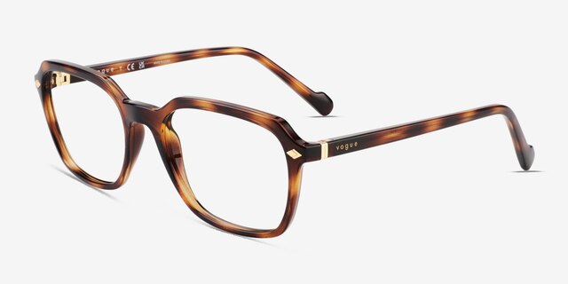 Vogue Eyewear VO5532 Dark Tortoise PlasticEyeglass Frames from EyeBuyDirect, Angle View