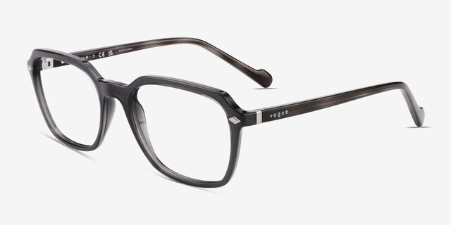 Vogue Eyewear VO5532 Transparent Dark Gray PlasticEyeglass Frames from EyeBuyDirect, Angle View