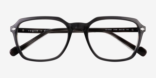 Vogue Eyewear VO5532 Transparent Dark Gray PlasticEyeglass Frames from EyeBuyDirect, Closed View