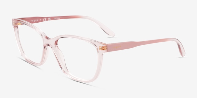 Vogue Eyewear VO5518 Transparent Pink PlasticEyeglass Frames from EyeBuyDirect, Angle View