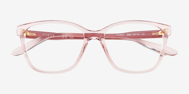 Vogue Eyewear VO5518 Transparent Pink PlasticEyeglass Frames from EyeBuyDirect, Closed View