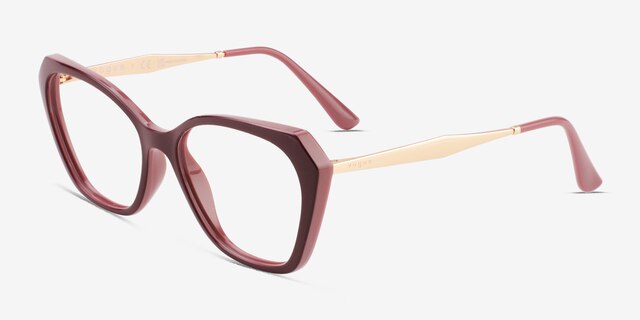 Vogue Eyewear VO5522 Red Purple PlasticEyeglass Frames from EyeBuyDirect, Angle View