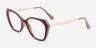 Vogue Eyewear VO5522 Red Purple PlasticEyeglass Frames from EyeBuyDirect, Angle View