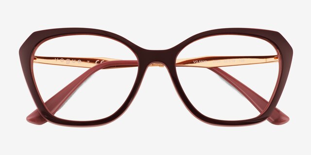 Vogue Eyewear VO5522 Red Purple PlasticEyeglass Frames from EyeBuyDirect, Closed View