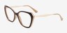 Vogue Eyewear VO5522 Brown PlasticEyeglass Frames from EyeBuyDirect, Angle View