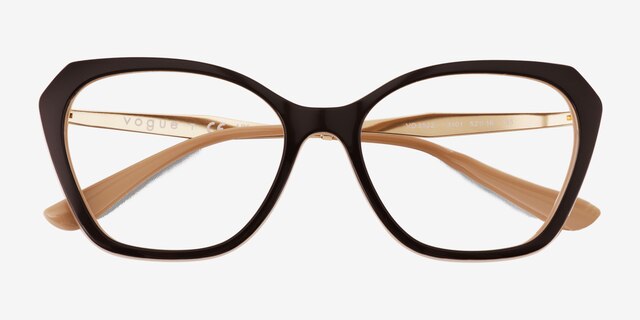 Vogue Eyewear VO5522 Brown PlasticEyeglass Frames from EyeBuyDirect, Closed View