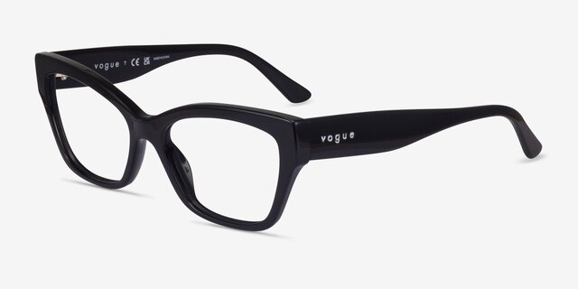 Vogue Eyewear VO5523 Shiny Black AcetateEyeglass Frames from EyeBuyDirect, Angle View