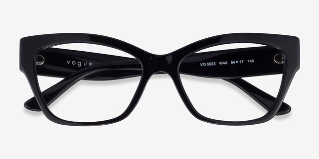 Vogue Eyewear VO5523 Shiny Black AcetateEyeglass Frames from EyeBuyDirect, Closed View