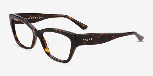 Vogue Eyewear VO5523 Dark Tortoise AcetateEyeglass Frames from EyeBuyDirect, Angle View