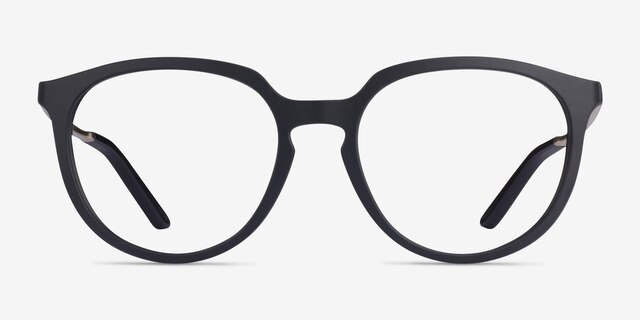 Oakley Bmng Satin Black PlasticEyeglass Frames from EyeBuyDirect, Front View