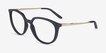 Oakley Bmng Satin Black PlasticEyeglass Frames from EyeBuyDirect, Angle View