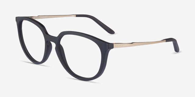 Oakley Bmng Satin Black PlasticEyeglass Frames from EyeBuyDirect, Angle View