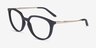Oakley Bmng Satin Black PlasticEyeglass Frames from EyeBuyDirect, Angle View