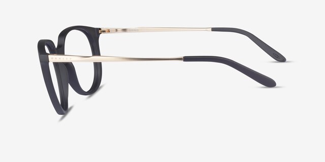 Oakley Bmng Satin Black PlasticEyeglass Frames from EyeBuyDirect, Side View